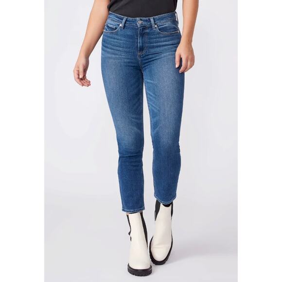 Paige Women's 24 Roam Cindy Cropped Jeans Denim High Rise Straight Leg K32-3